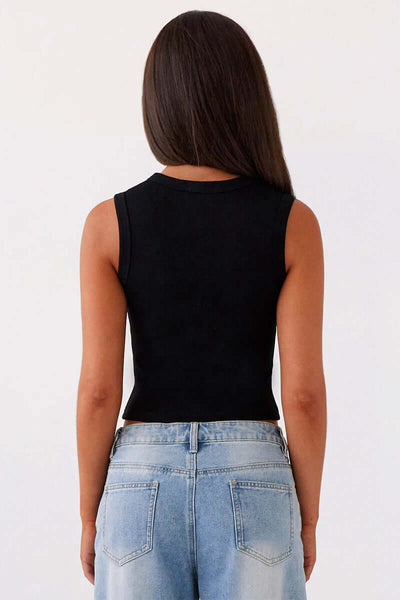 Shirtless Tanktop with Buttons
