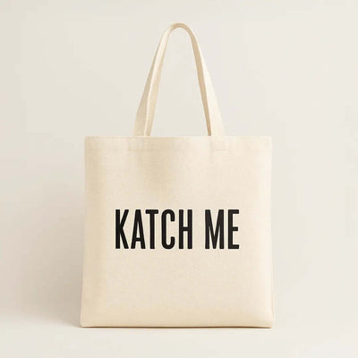 Structured Canvas Tote with Branded Embroidery